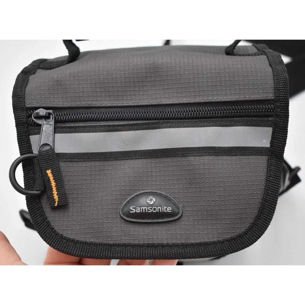 SAMSONITE Camera Case Padded Bag with Adjustable Strap & Pockets Black 6x4.5x4